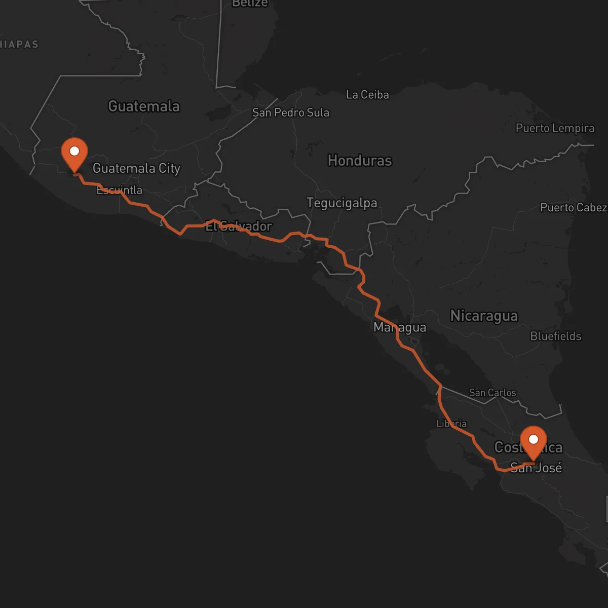 Ruta Heredia - Mazatenango