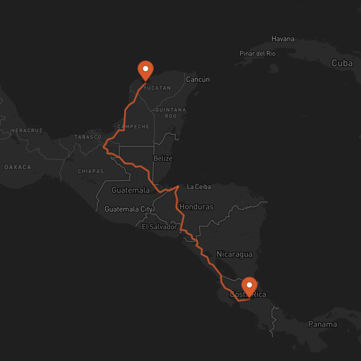 Ruta Heredia - Mérida