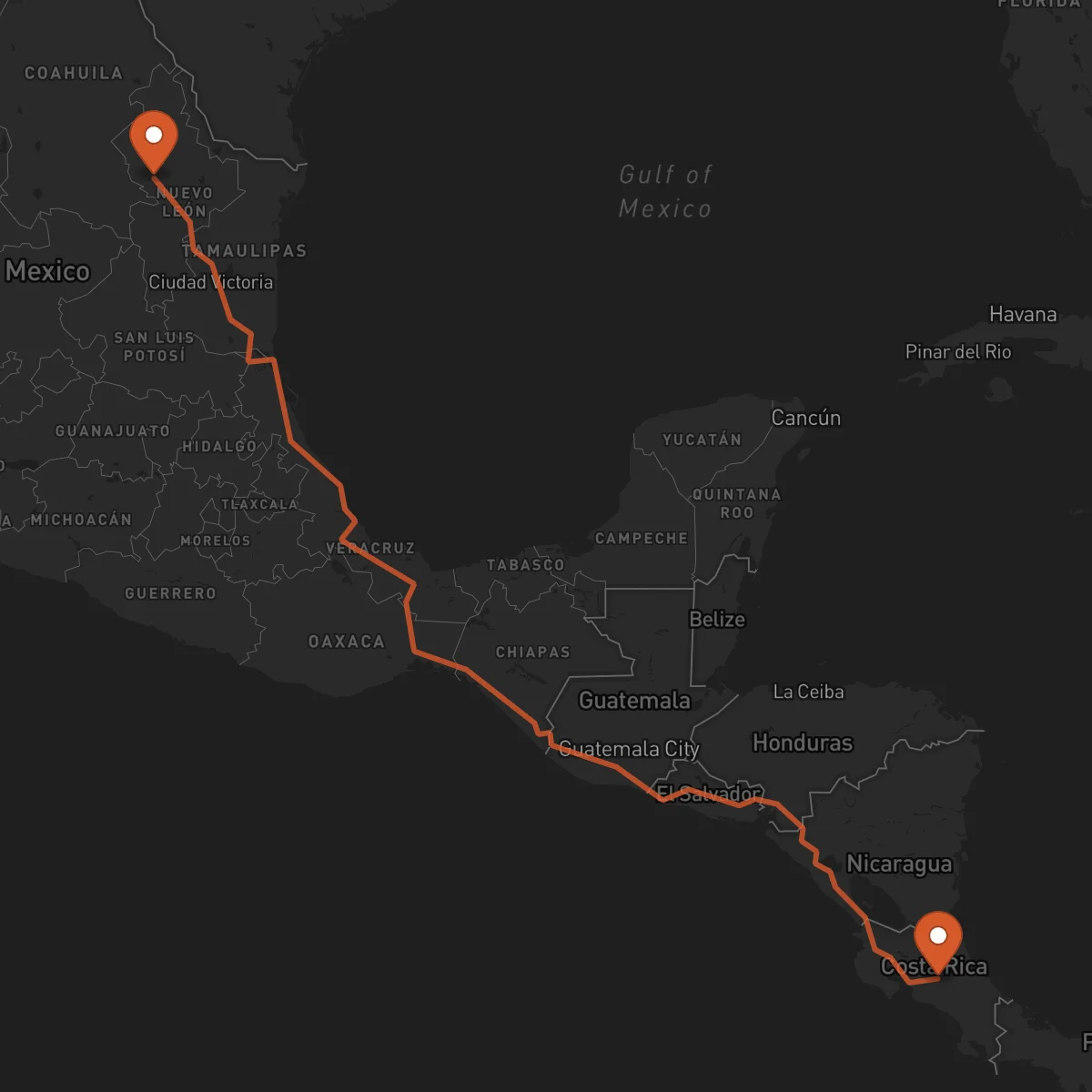 Ruta Heredia - Monterrey
