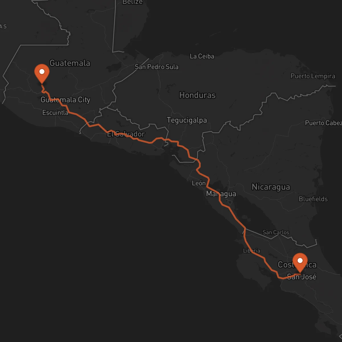 Ruta Santa Cruz del Quiché - Heredia