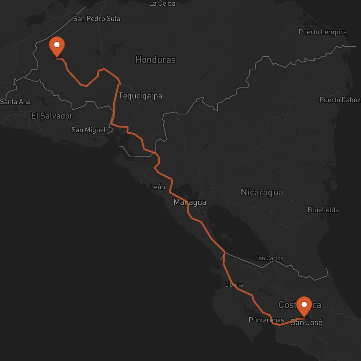 Ruta Heredia - Santa Rosa de Copán