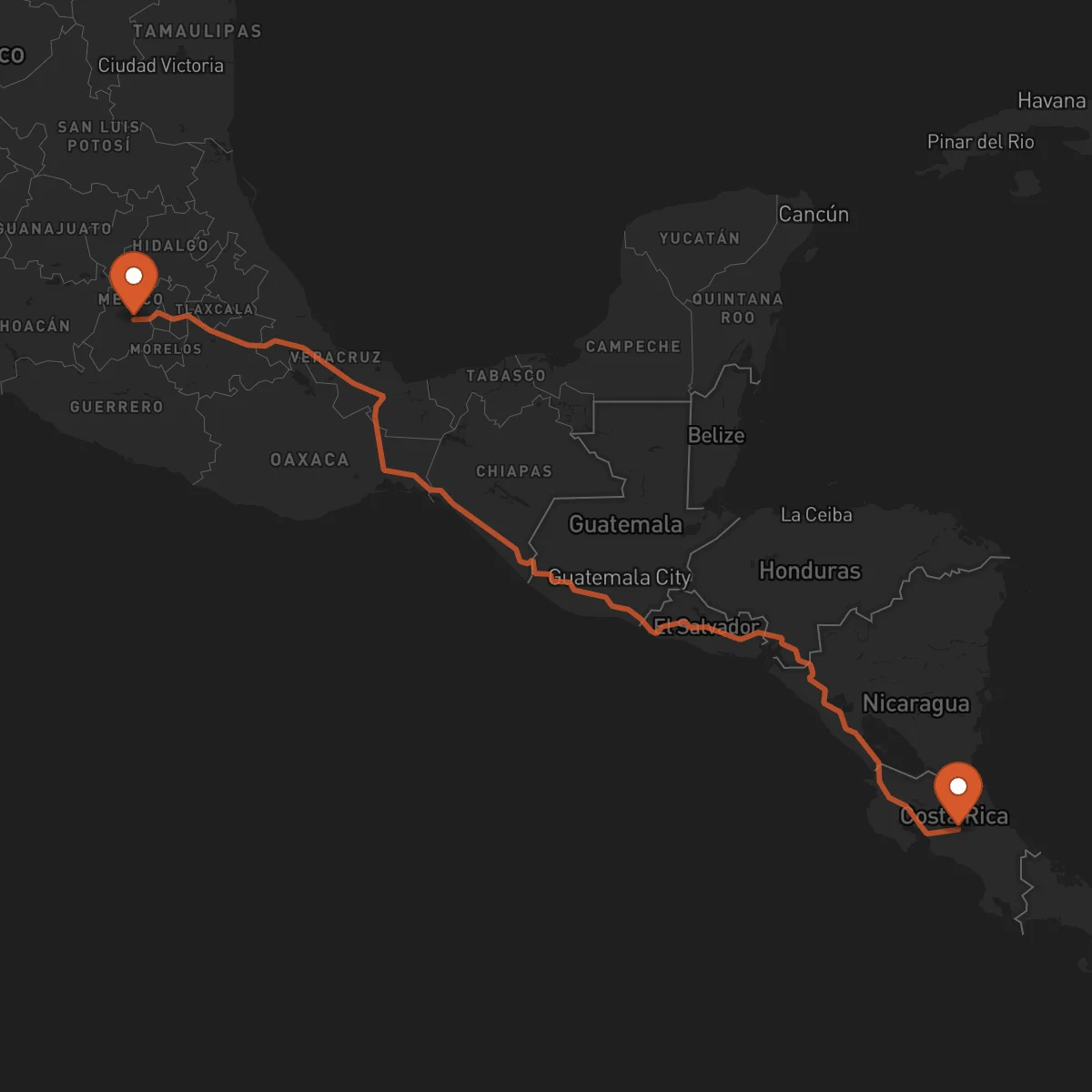 Ruta Heredia - Toluca