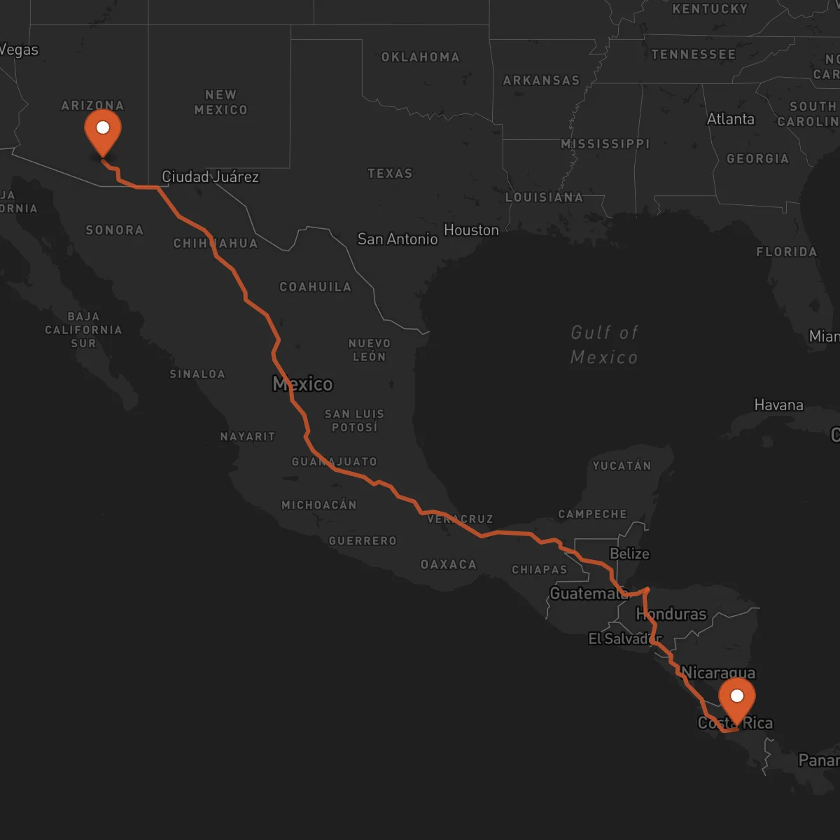 Ruta Tucson - Heredia
