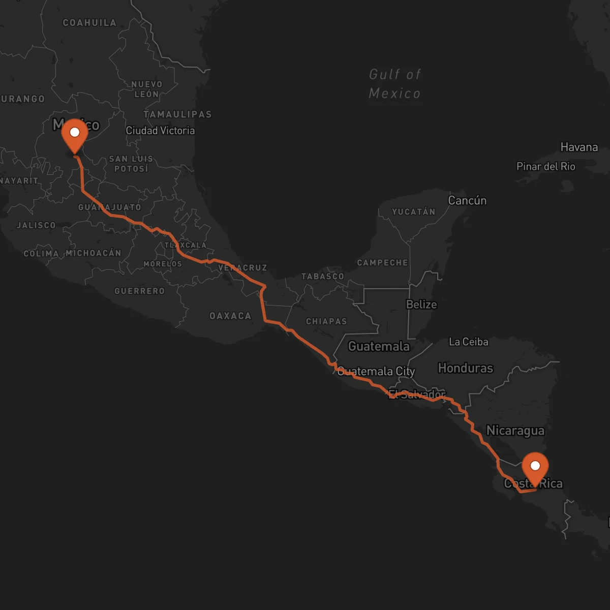 Ruta Zacatecas - Heredia