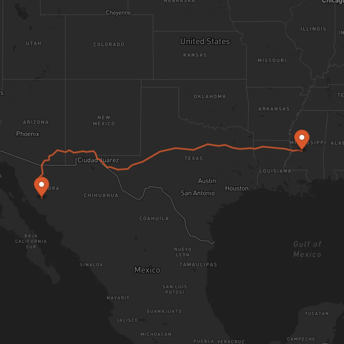 Ruta Hermosillo - Jackson