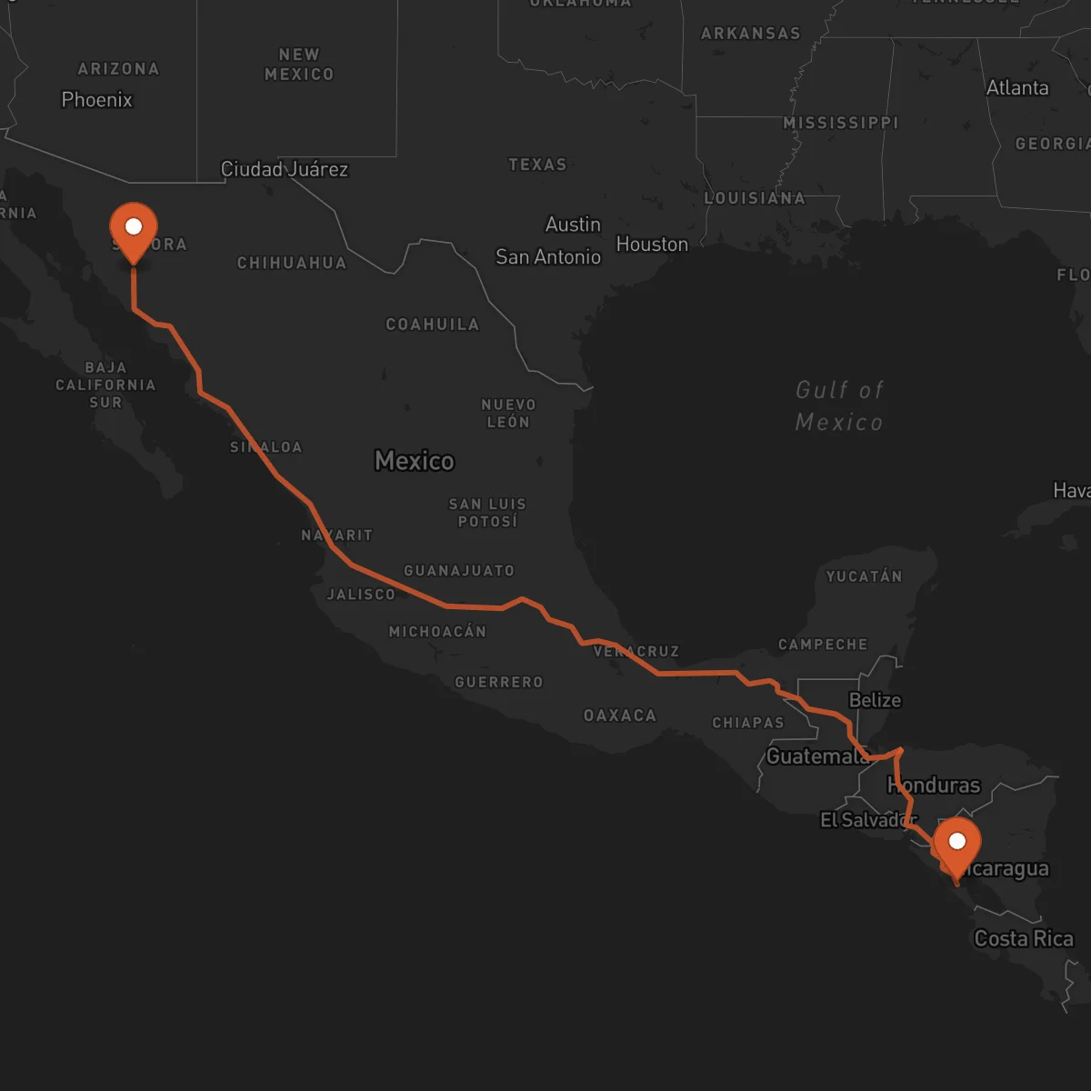 Ruta Hermosillo - Jinotepe