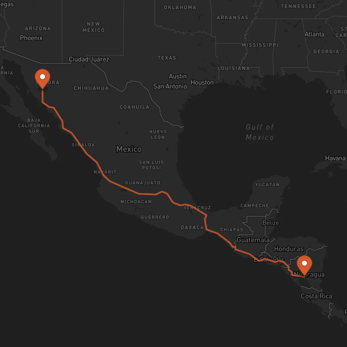 Ruta Juigalpa - Hermosillo