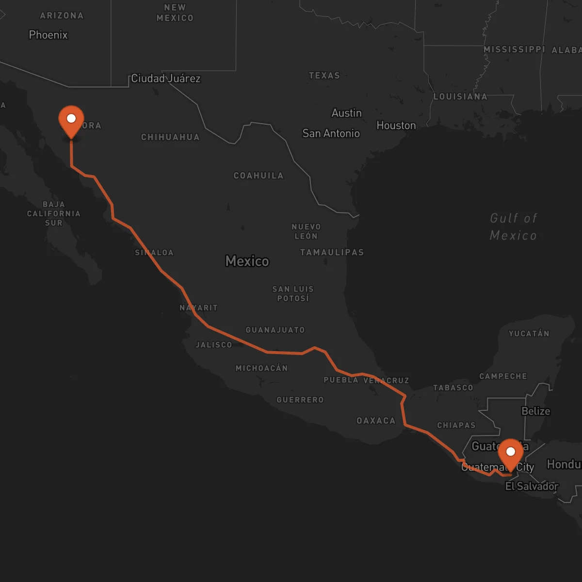 Ruta Hermosillo - Jutiapa