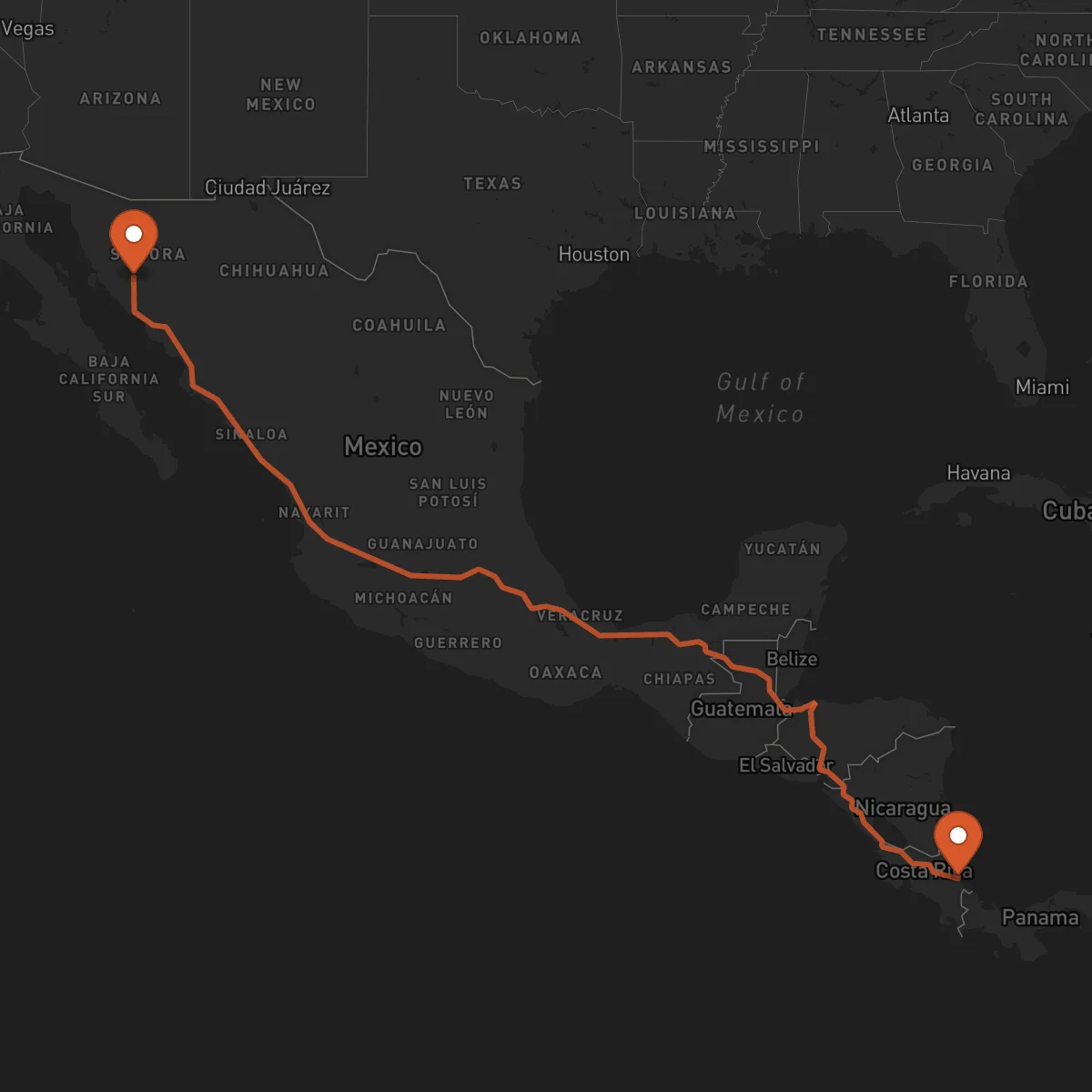 Ruta Hermosillo - Limón