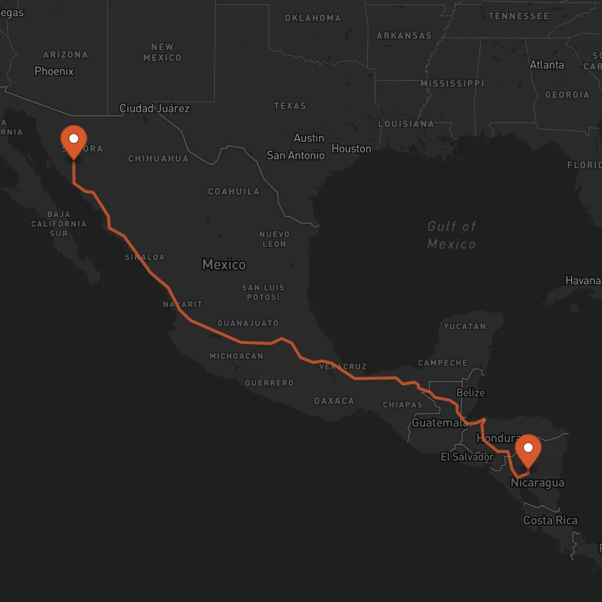 Ruta Hermosillo - Matagalpa