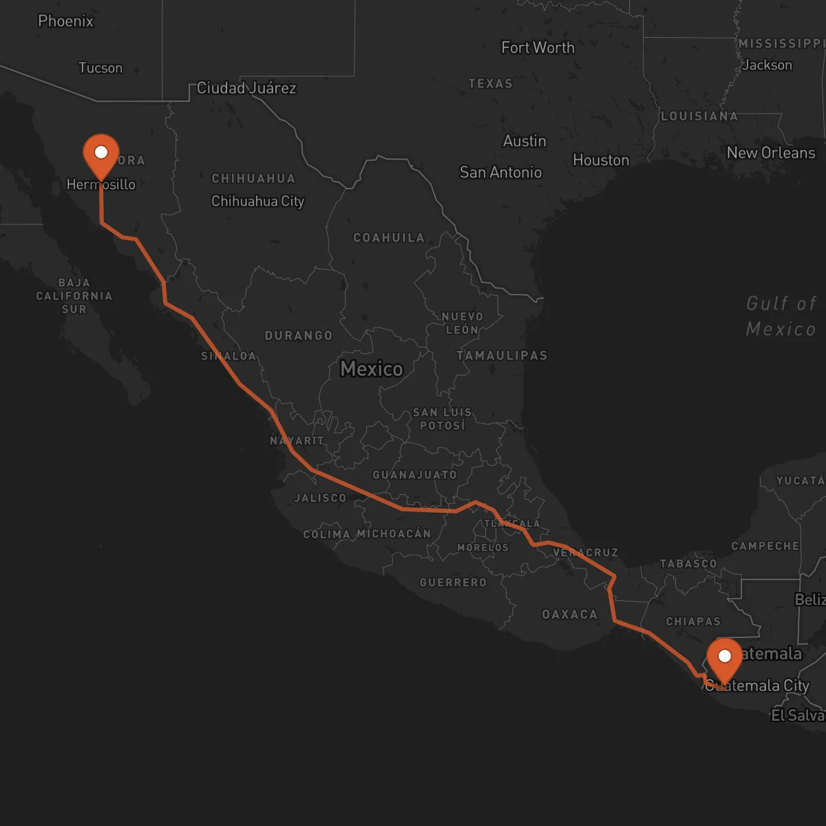 Ruta Hermosillo - Mazatenango