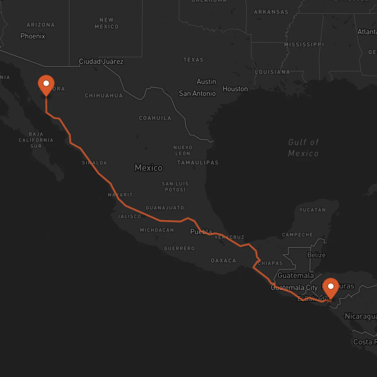 Ruta Nacaome - Hermosillo