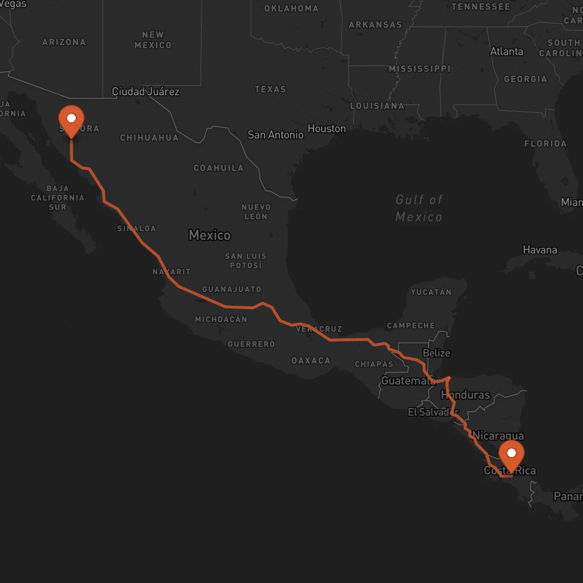 Ruta Hermosillo - San José