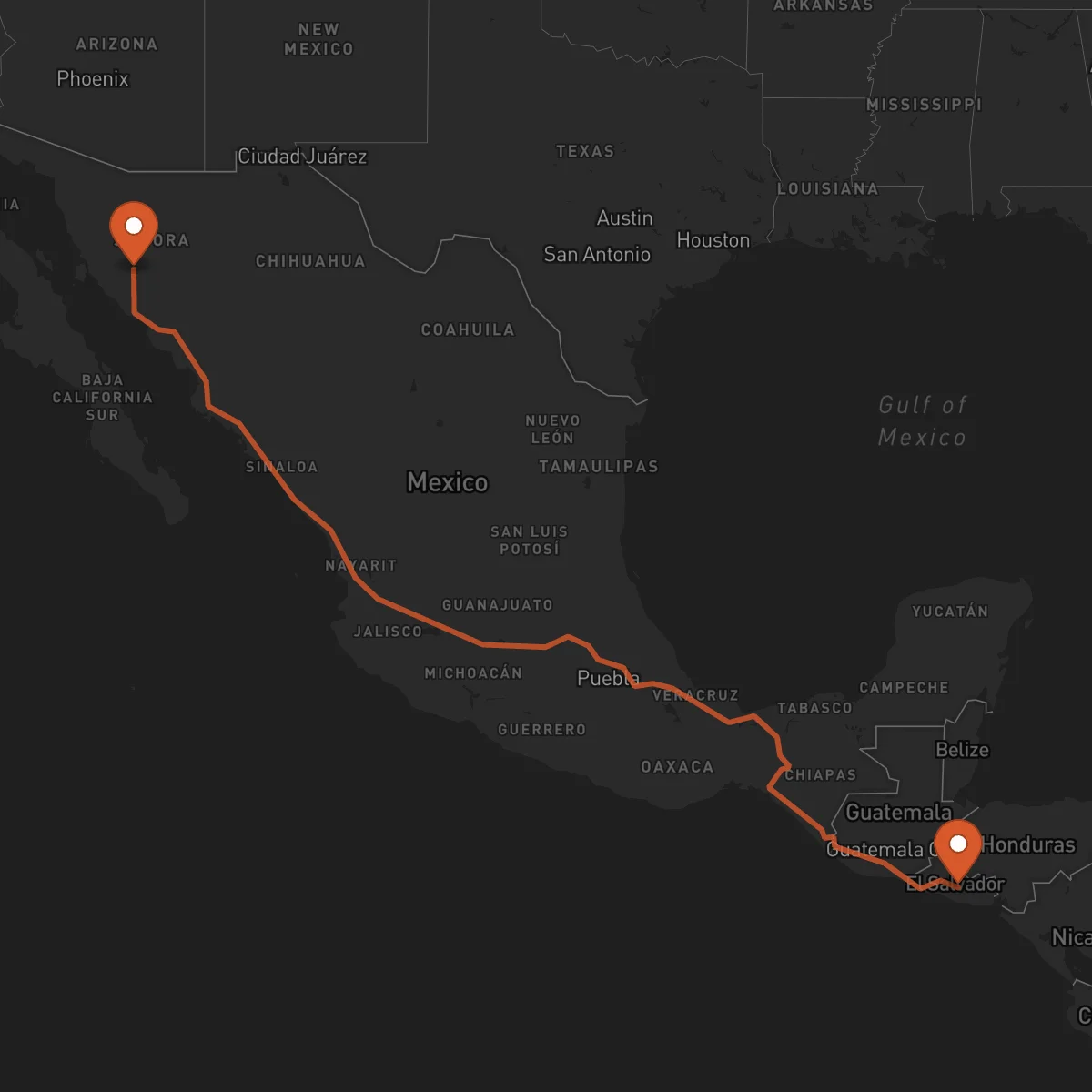 Ruta Hermosillo - San Vicente