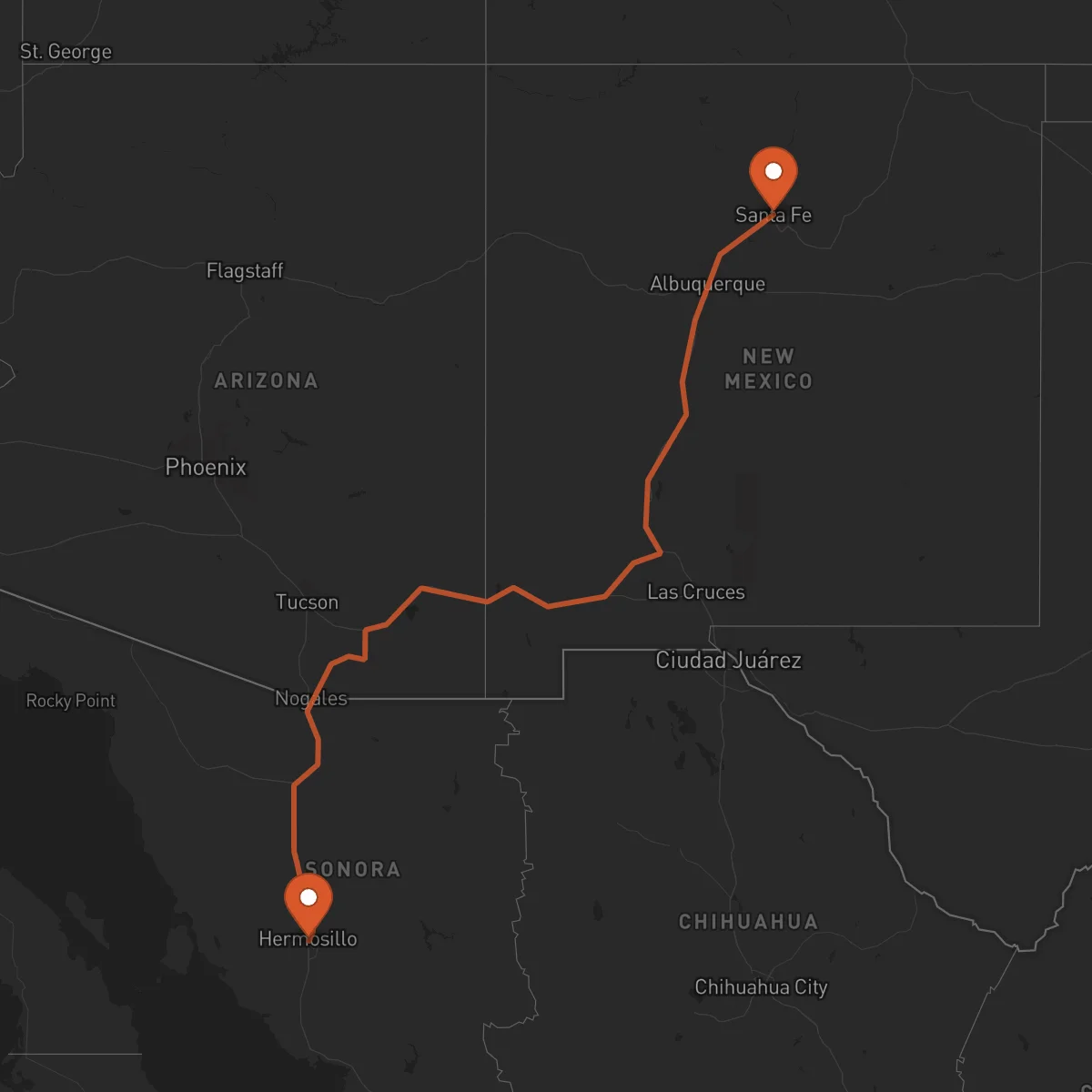 Ruta Hermosillo - Santa Fe