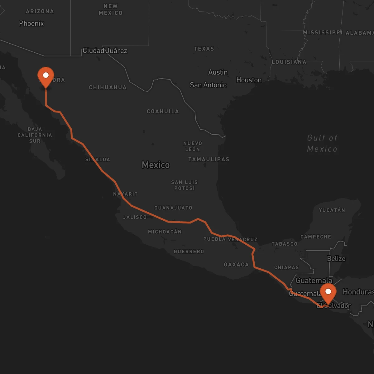 Ruta Hermosillo - Santa Tecla