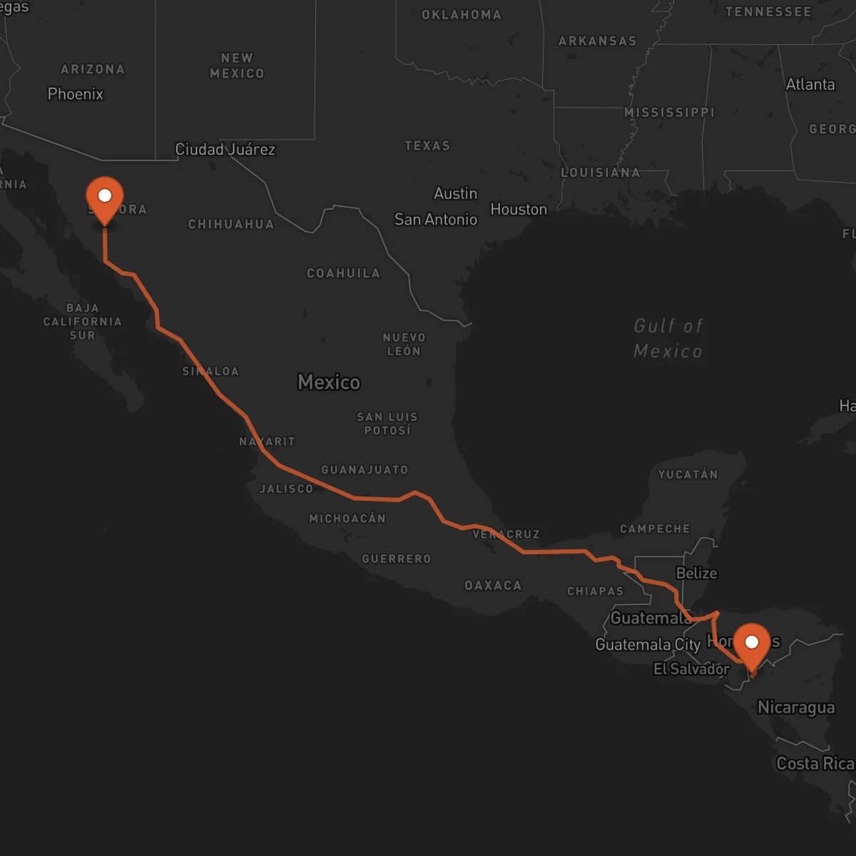 Ruta Hermosillo - Somoto