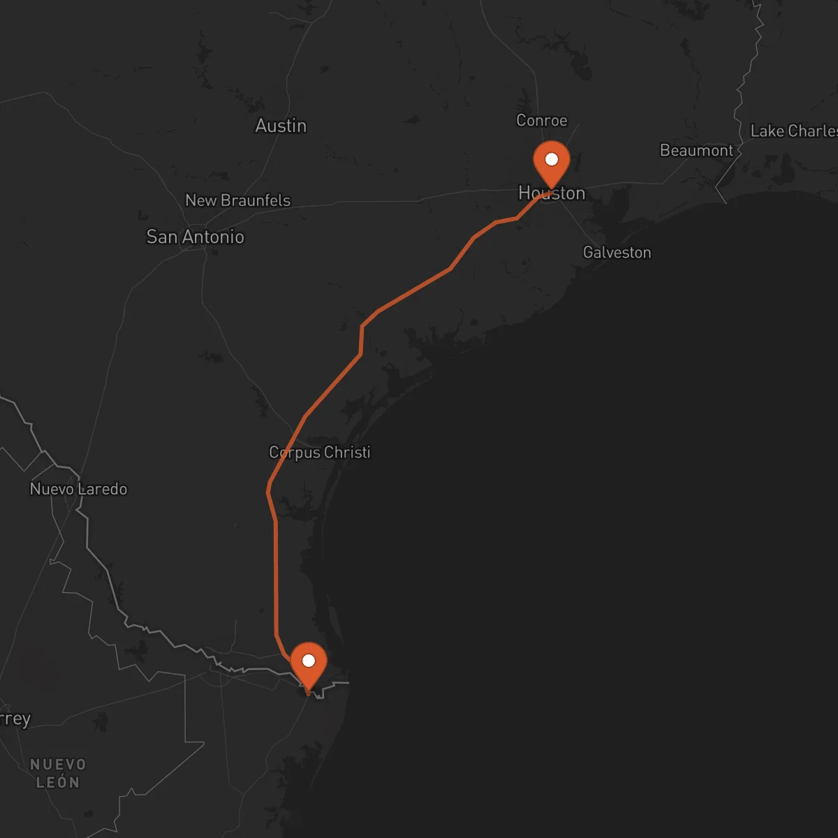 Ruta Houston - Matamoros