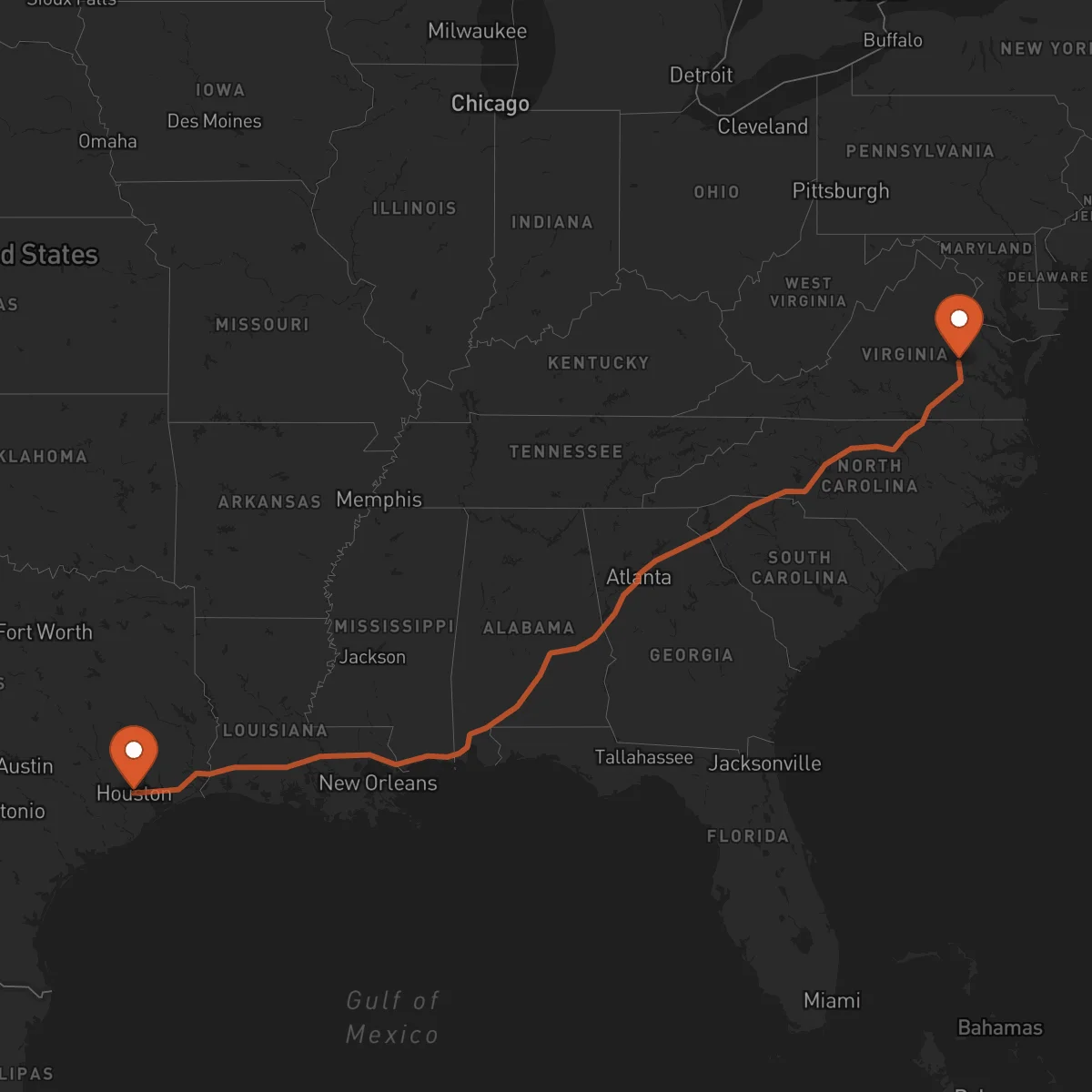 Ruta Houston - Richmond