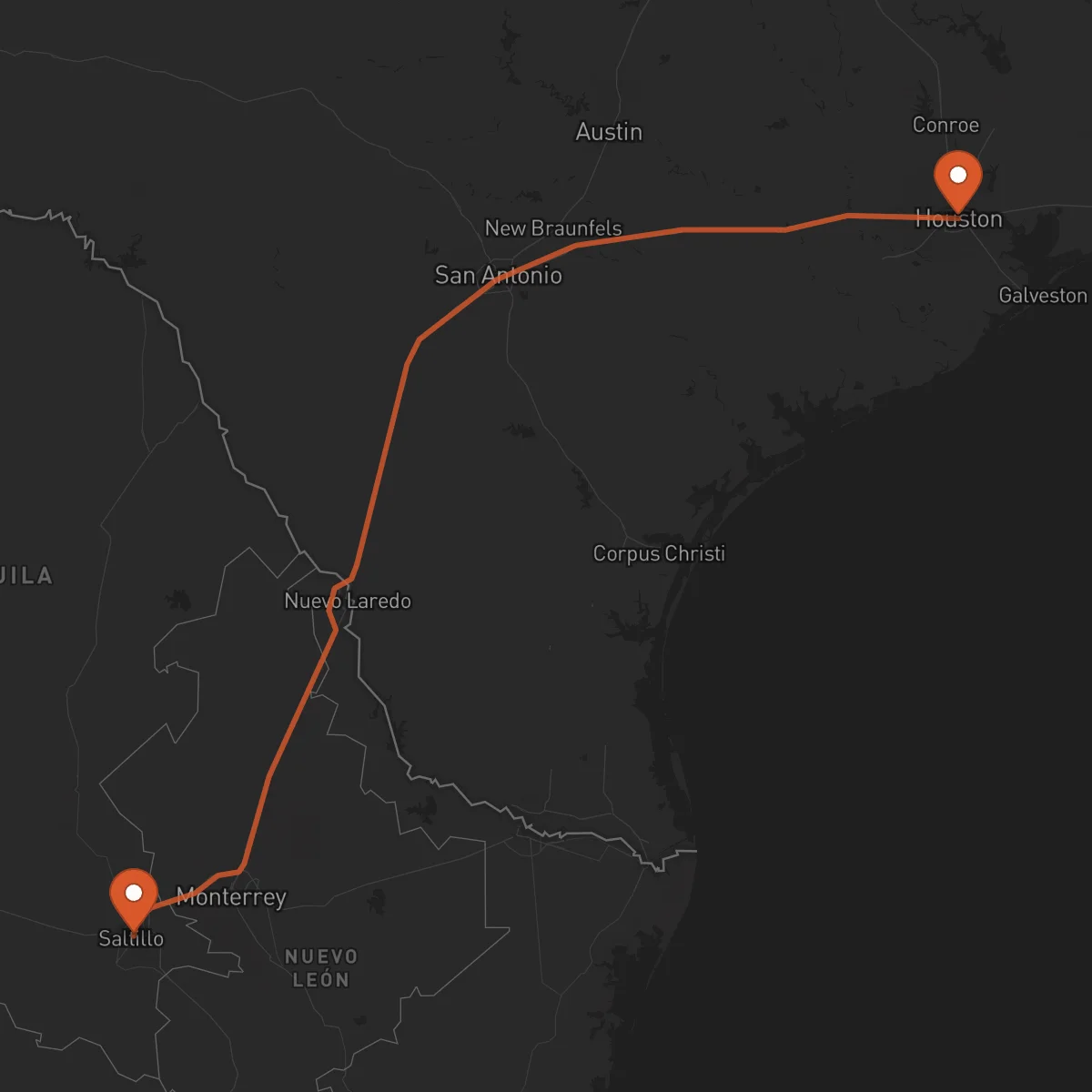 Ruta Houston - Saltillo