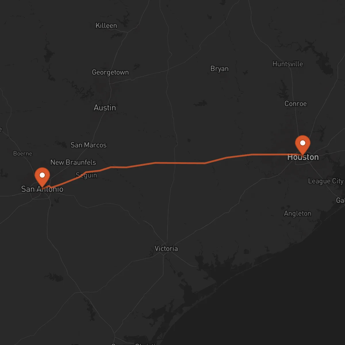 Ruta Houston - San Antonio