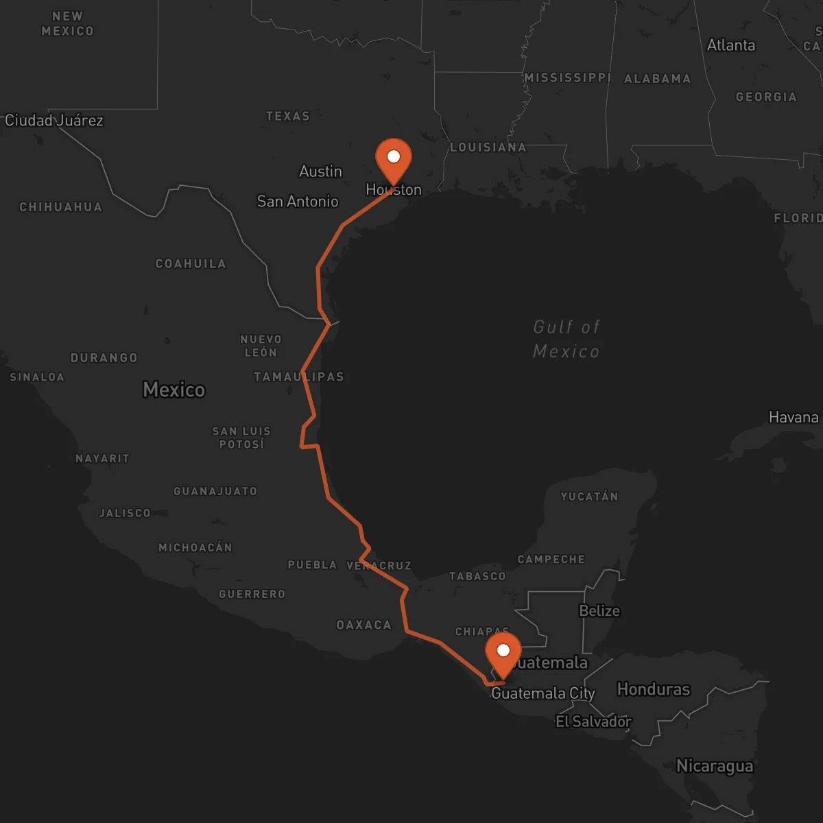 Ruta Houston - San Marcos