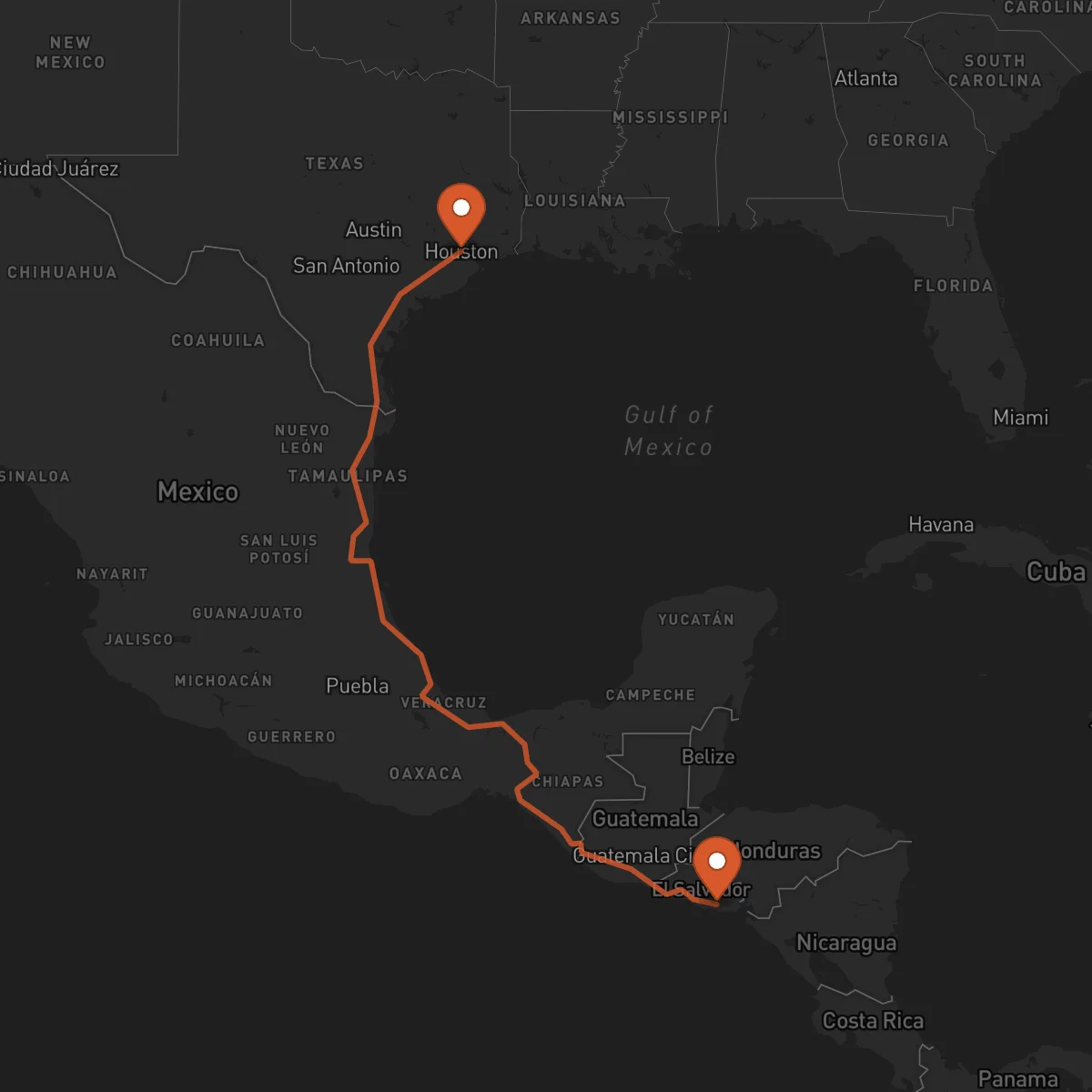 Ruta Houston - Usulután