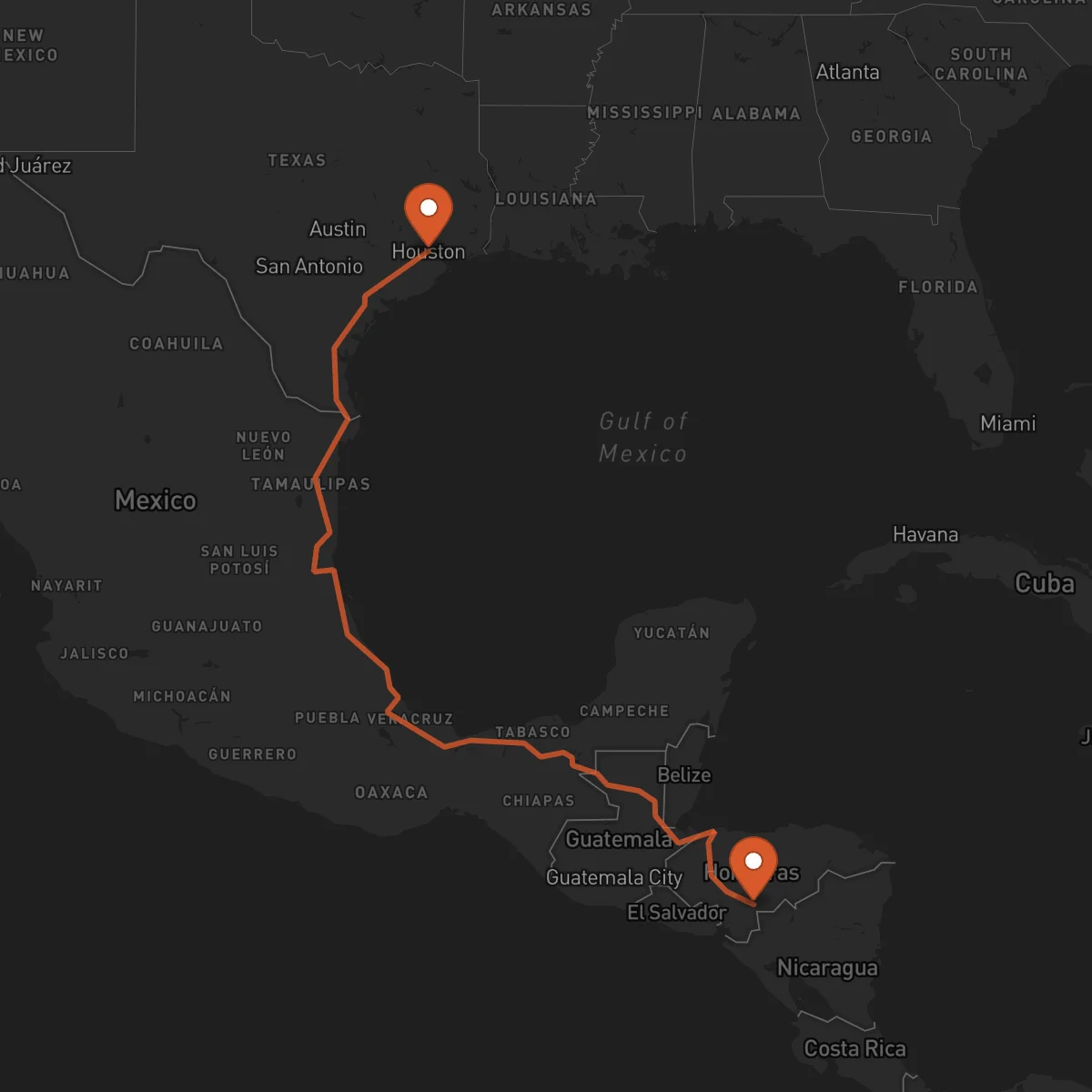 Ruta Houston - Yuscarán