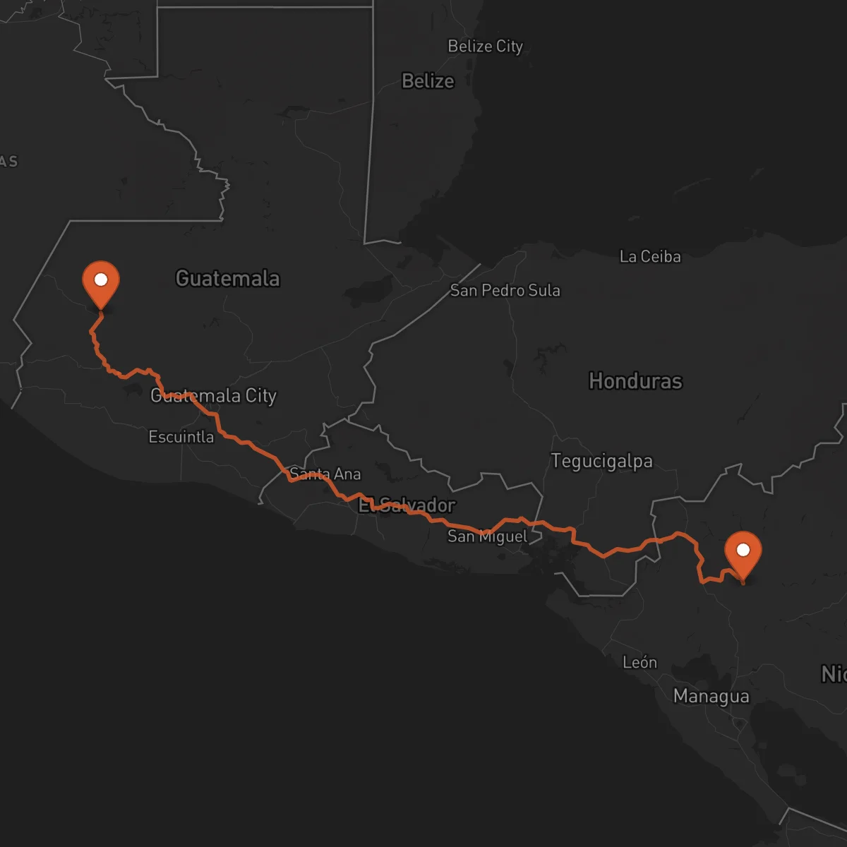Ruta Jinotega - Huehuetenango