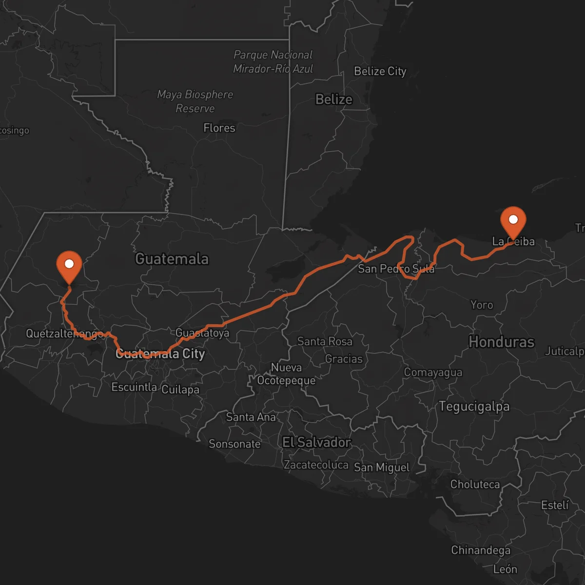 Ruta La Ceiba - Huehuetenango