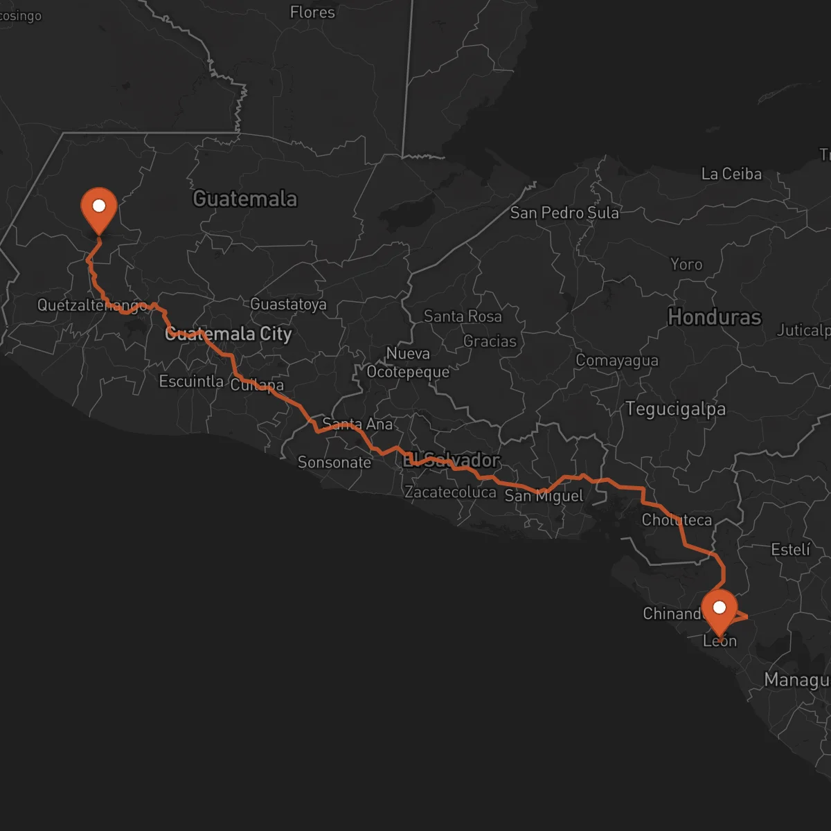 Ruta Huehuetenango - León