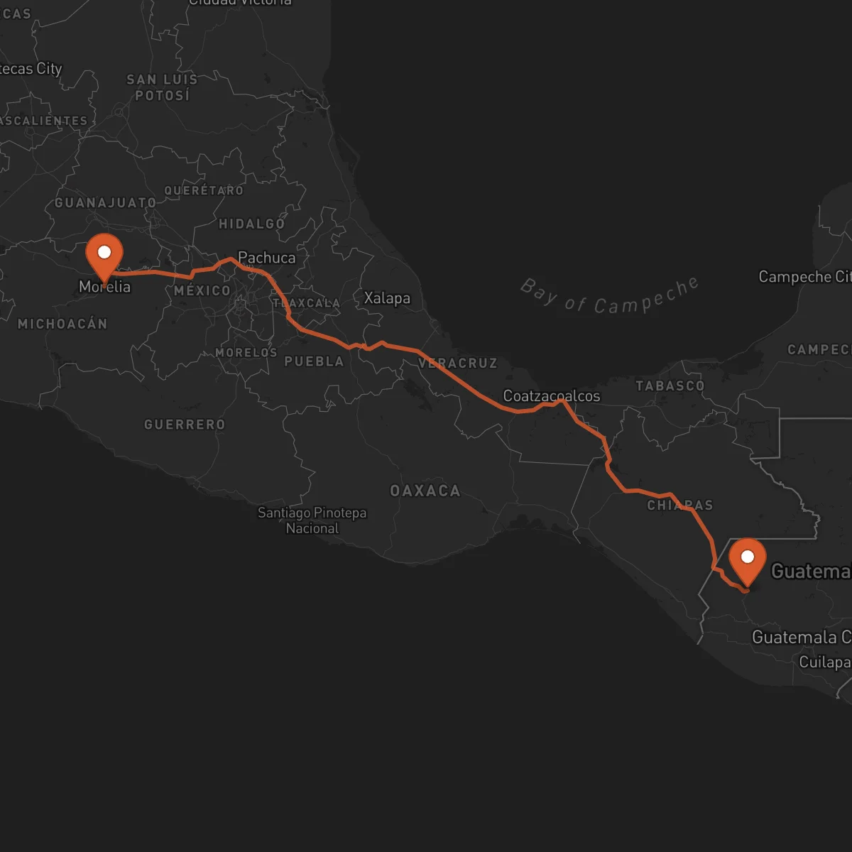 Ruta Huehuetenango - Morelia