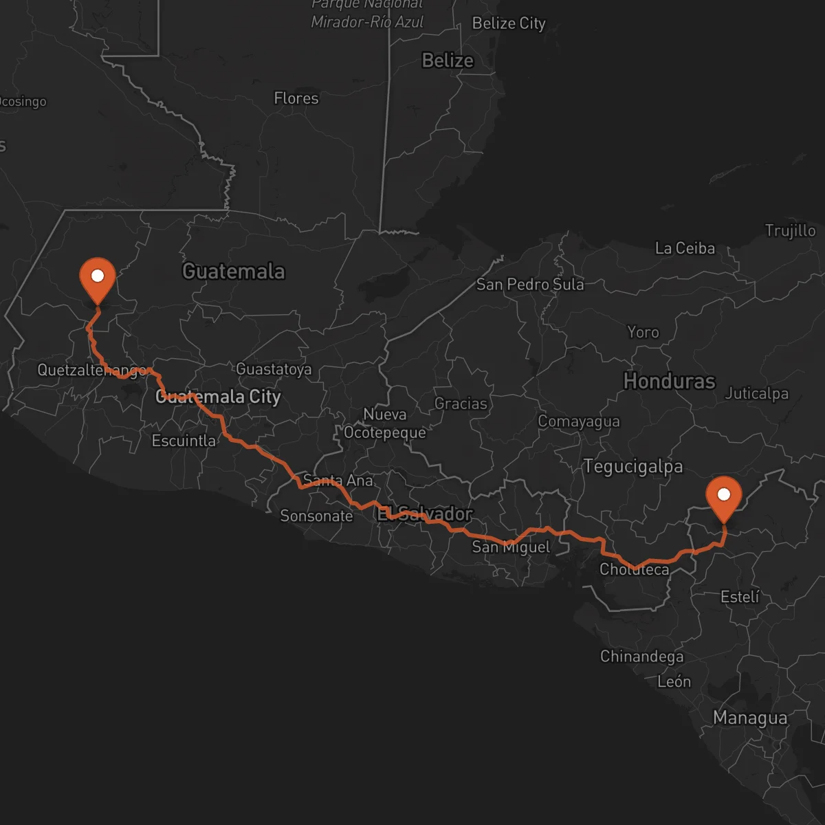Ruta Huehuetenango - Ocotal