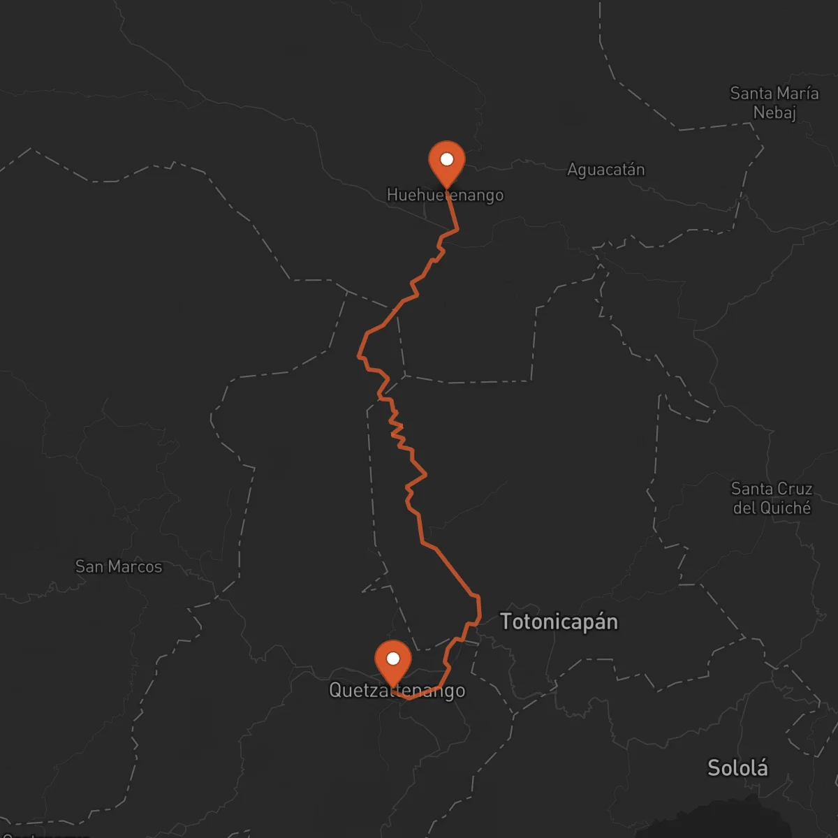 Ruta Huehuetenango - Quetzaltenango