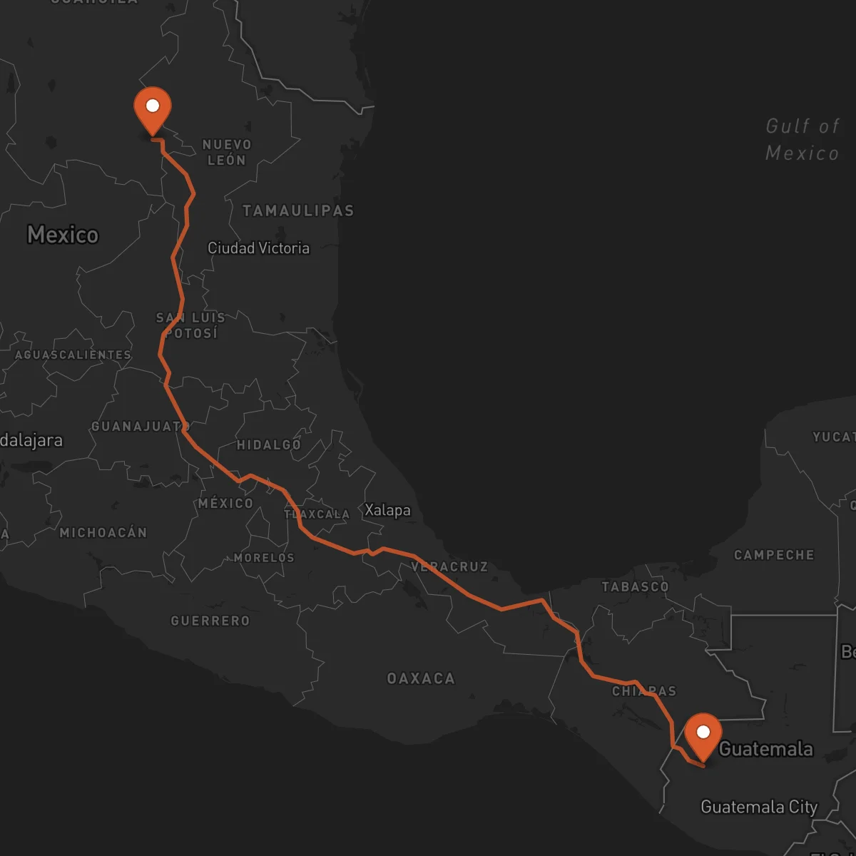 Ruta Saltillo - Huehuetenango
