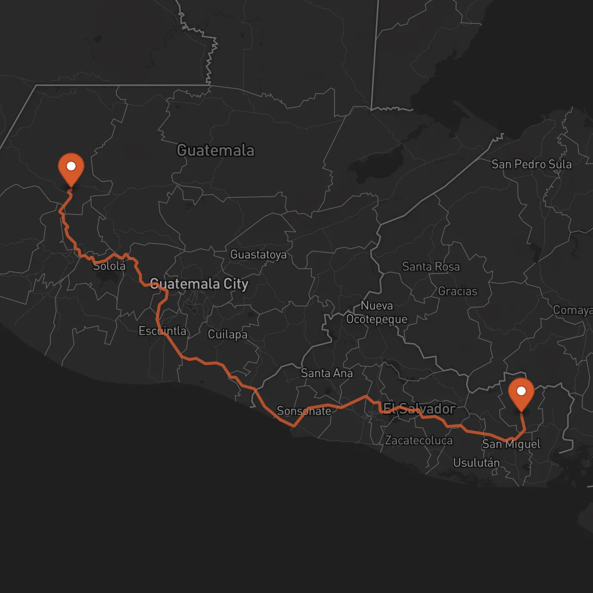 Ruta Huehuetenango - San Francisco Gotera