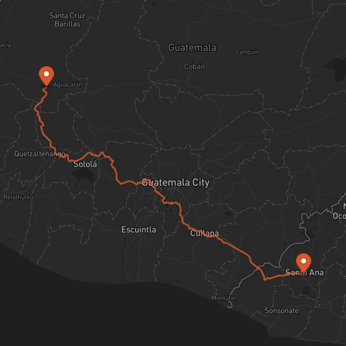 Ruta Huehuetenango - Santa Ana