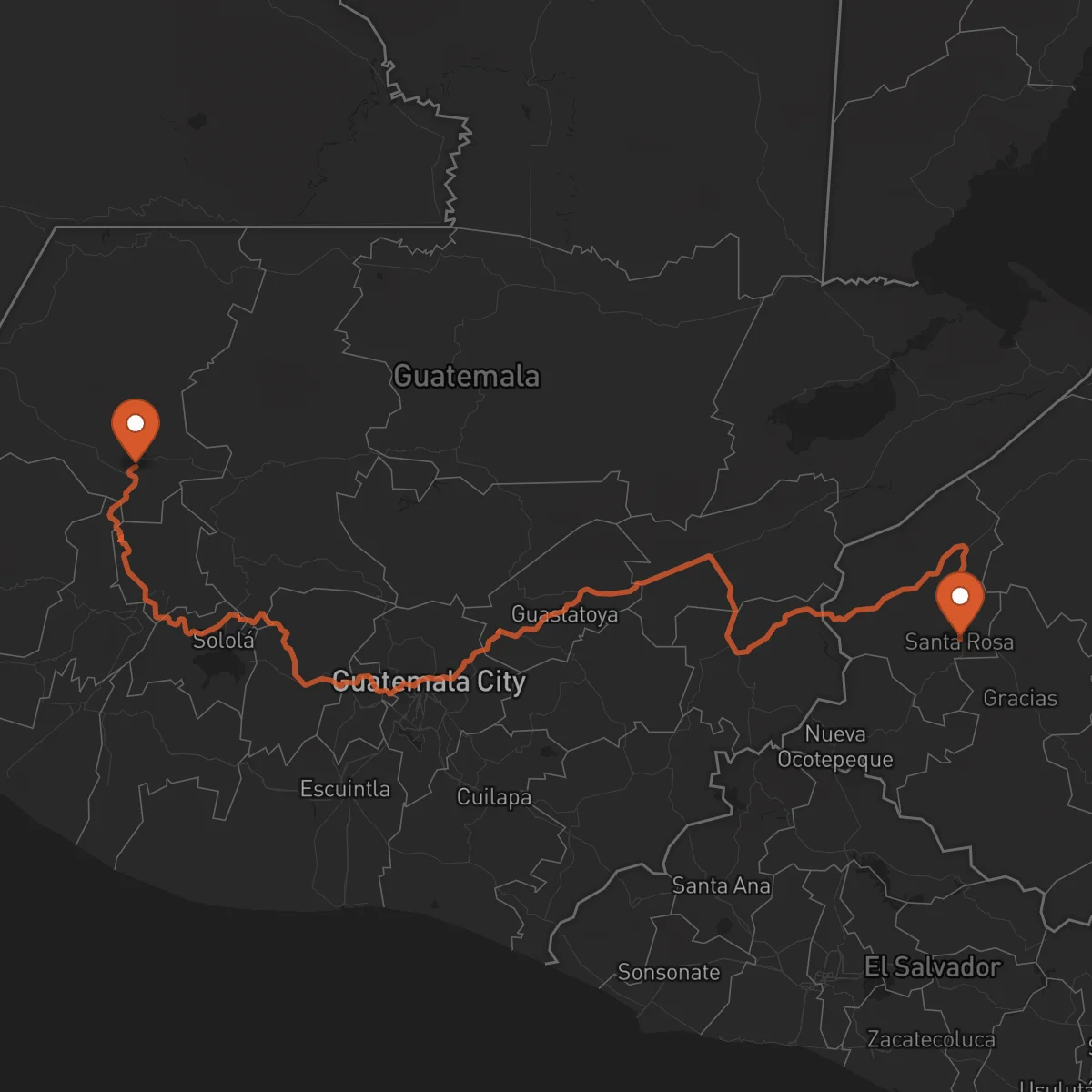 Ruta Santa Rosa de Copán - Huehuetenango