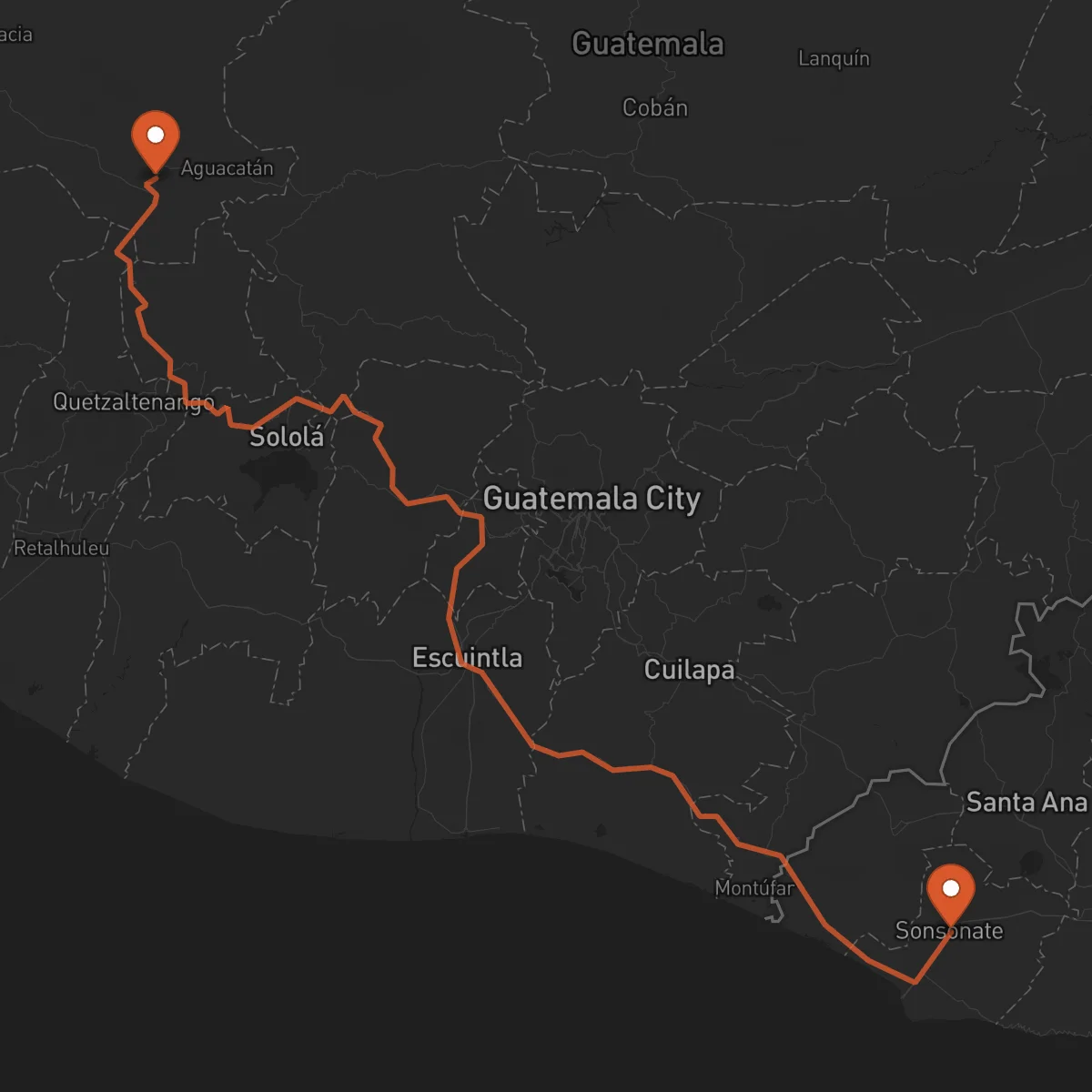 Ruta Huehuetenango - Sonsonate