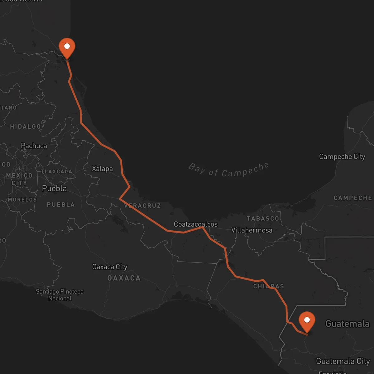 Ruta Huehuetenango - Tampico