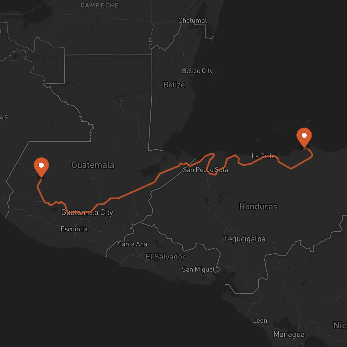 Ruta Huehuetenango - Trujillo
