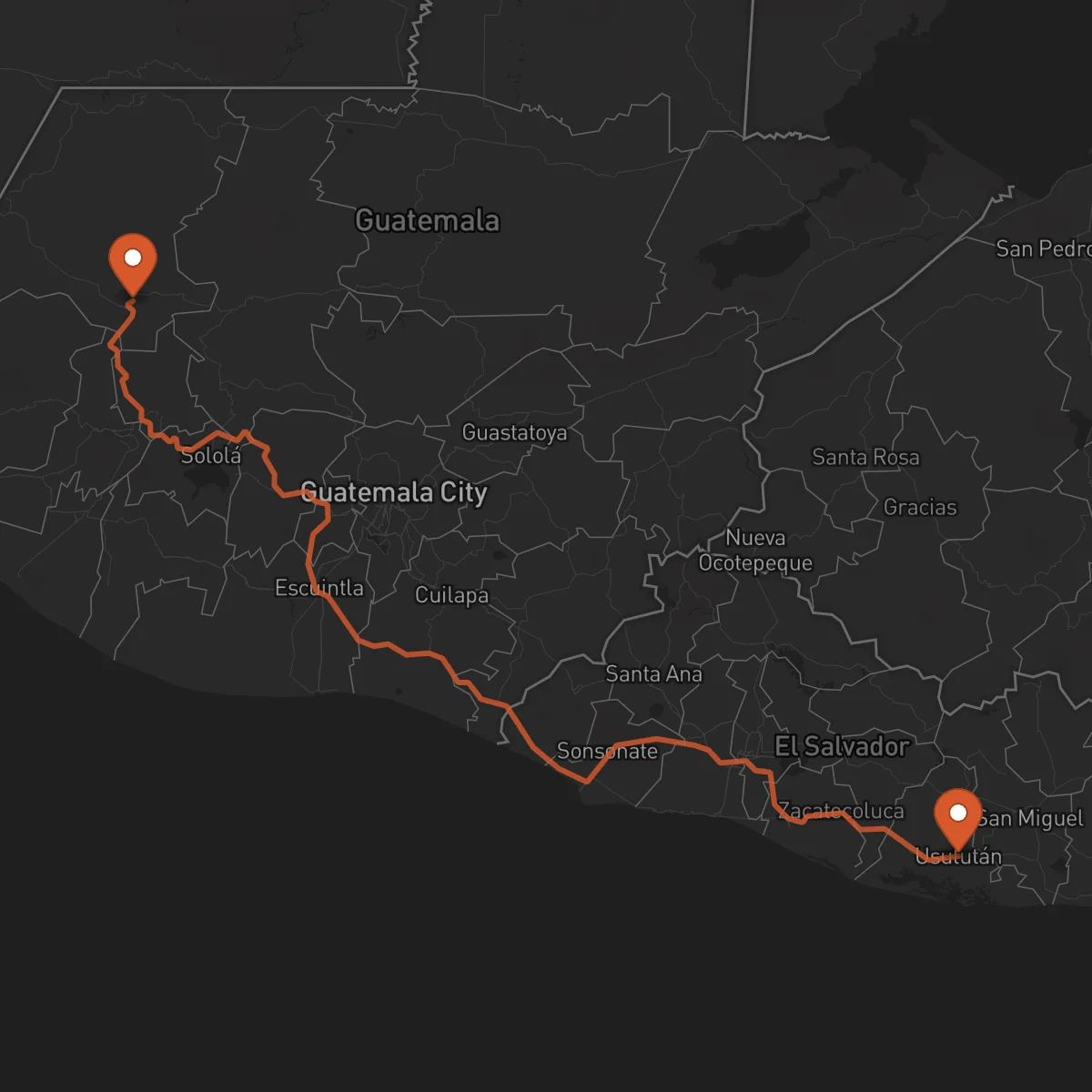 Ruta Huehuetenango - Usulután