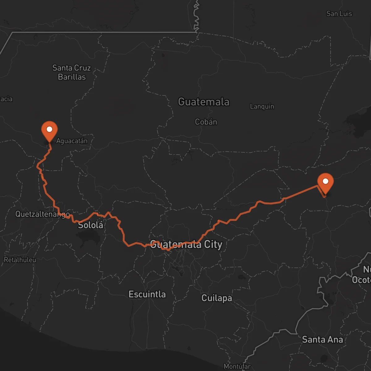 Ruta Huehuetenango - Zacapa