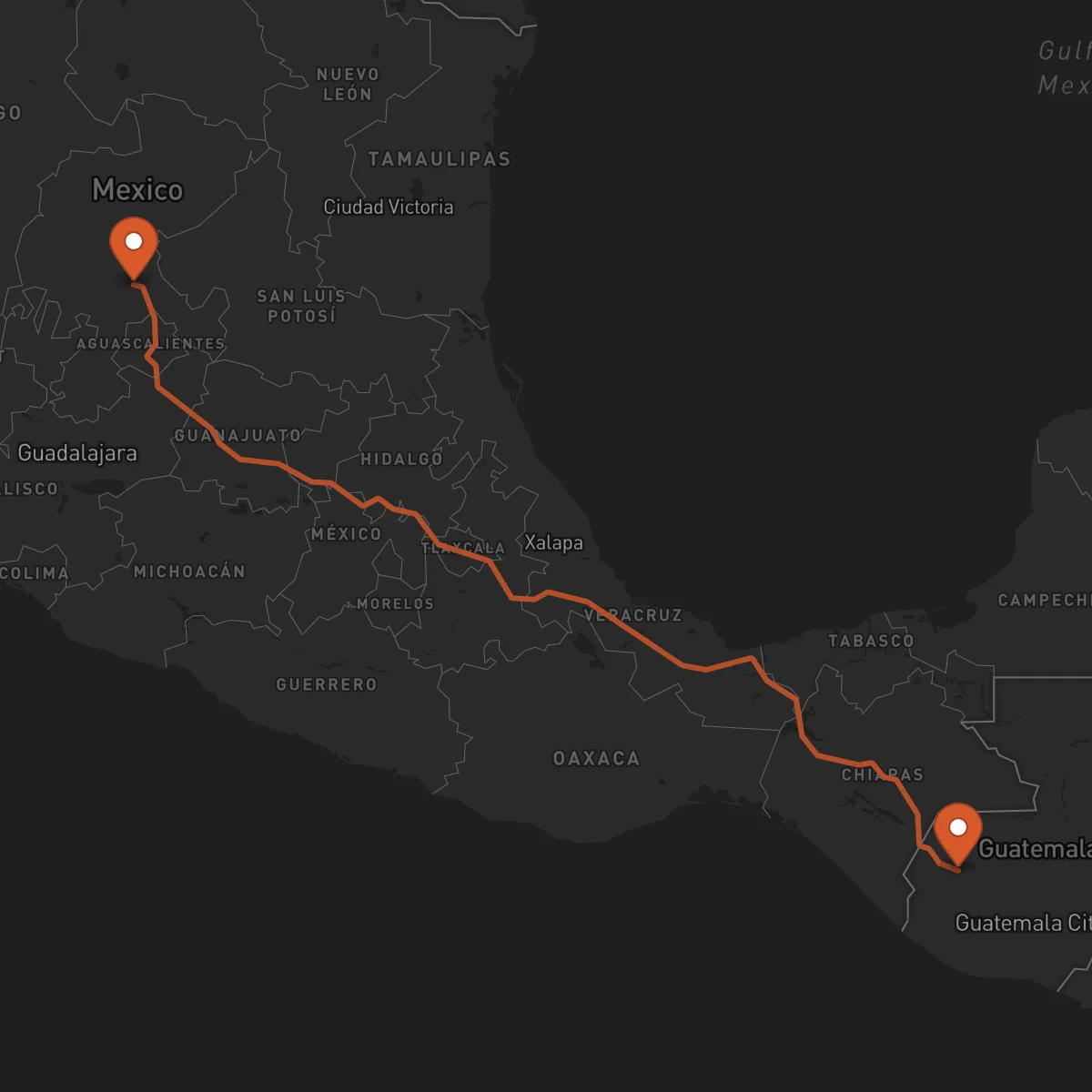 Ruta Huehuetenango - Zacatecas