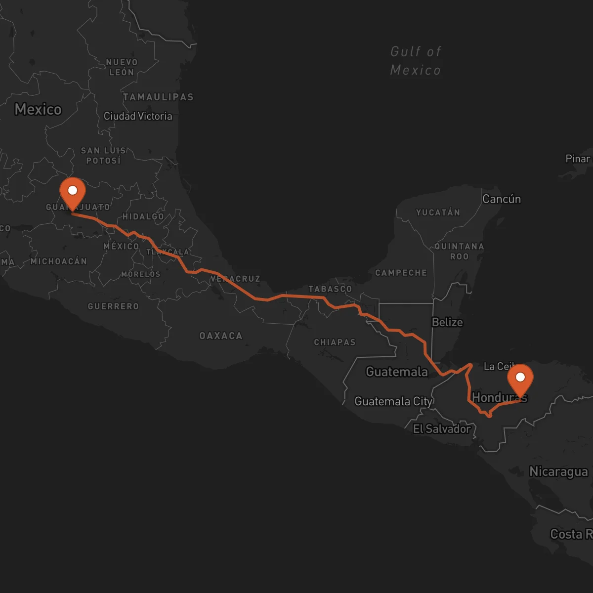 Ruta Juticalpa - Irapuato