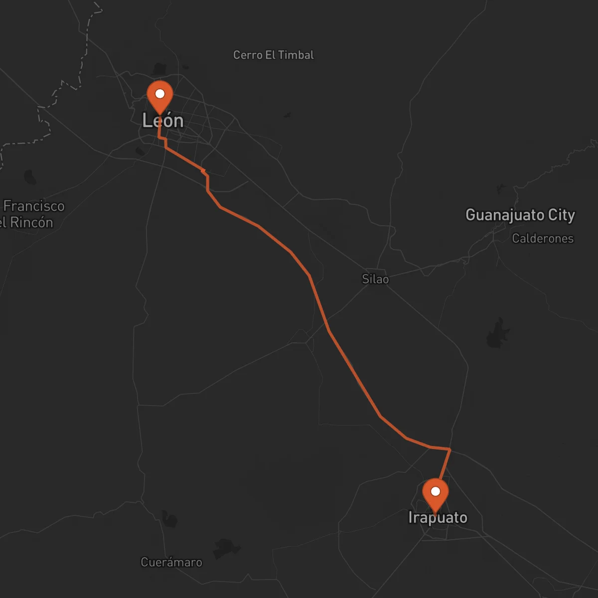 Ruta León Guanajuato - Irapuato