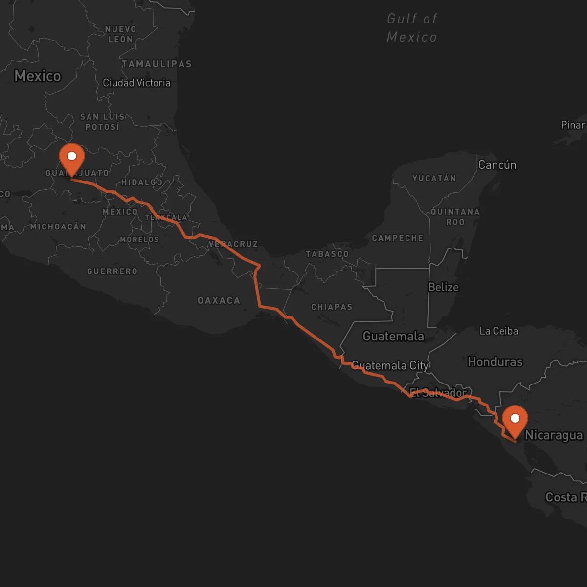 Ruta Irapuato - Managua