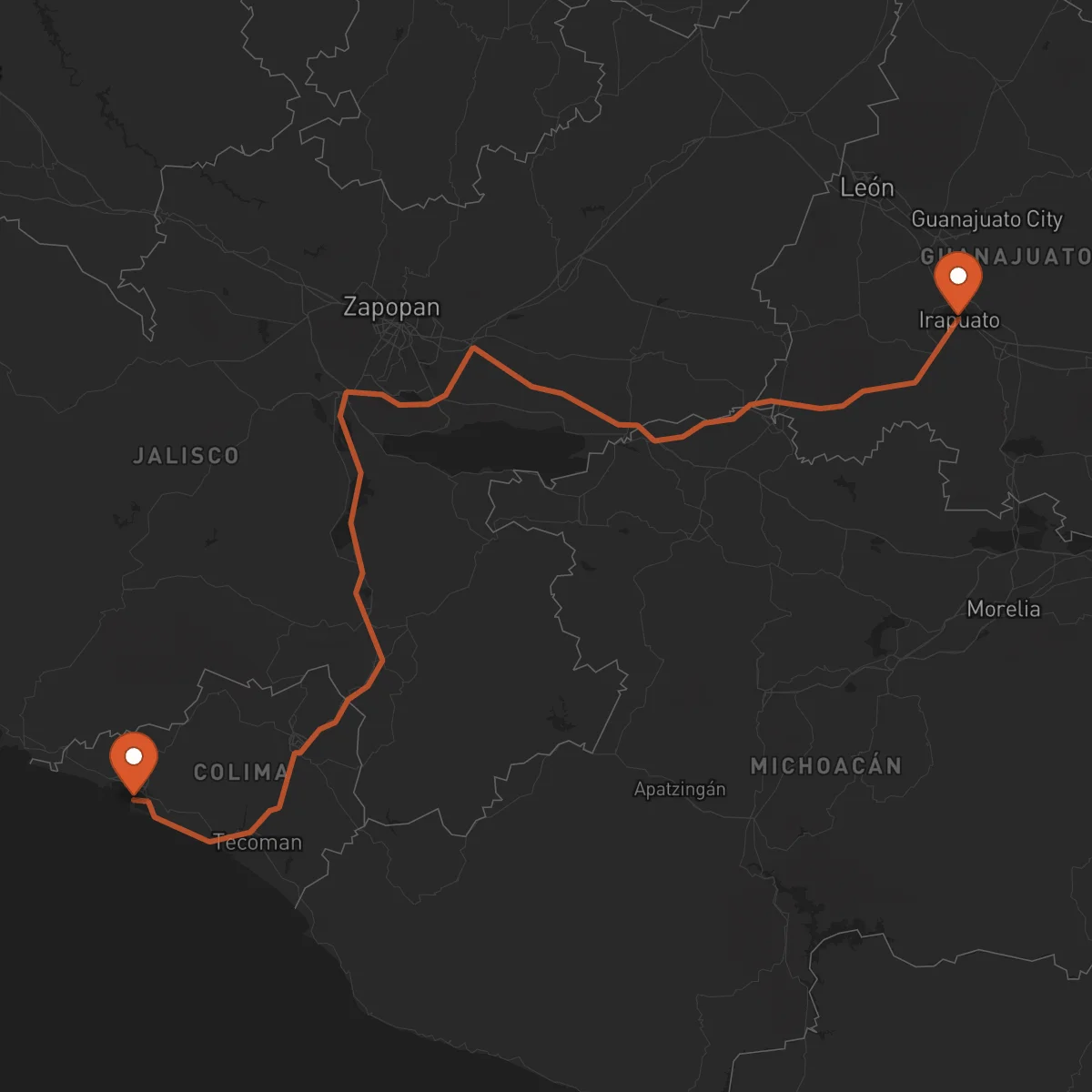 Ruta Manzanillo - Irapuato