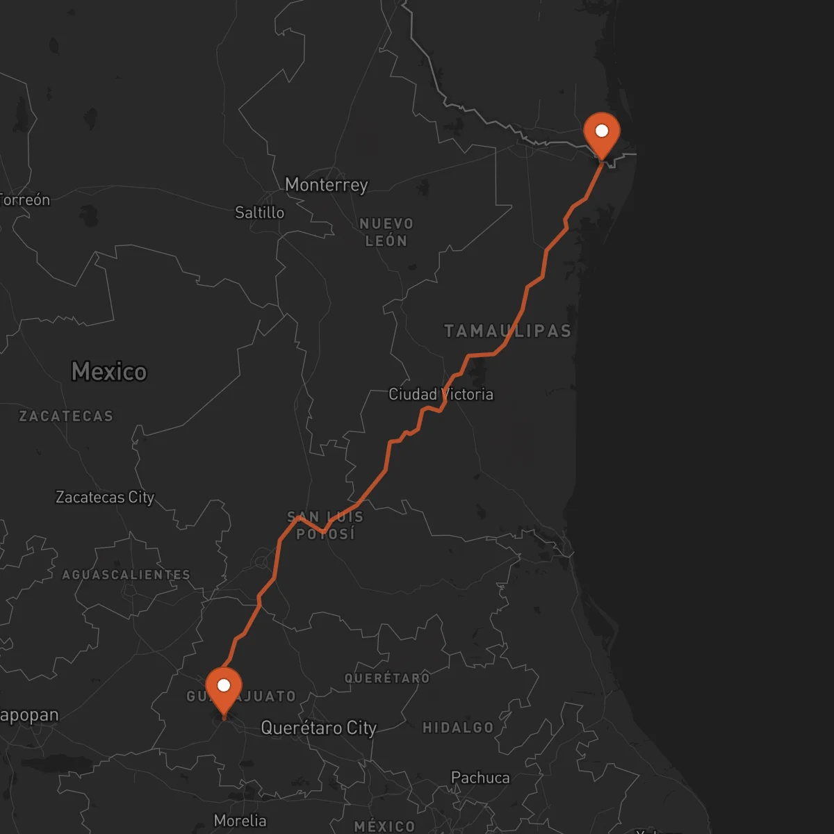 Ruta Matamoros - Irapuato