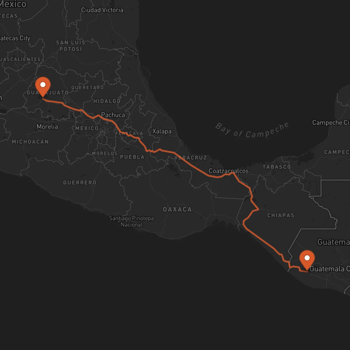 Ruta Mazatenango - Irapuato